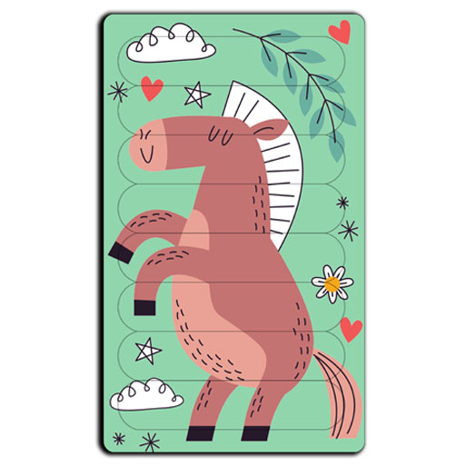 پازل چوب بستنی اسب 8 تکه مدل 021